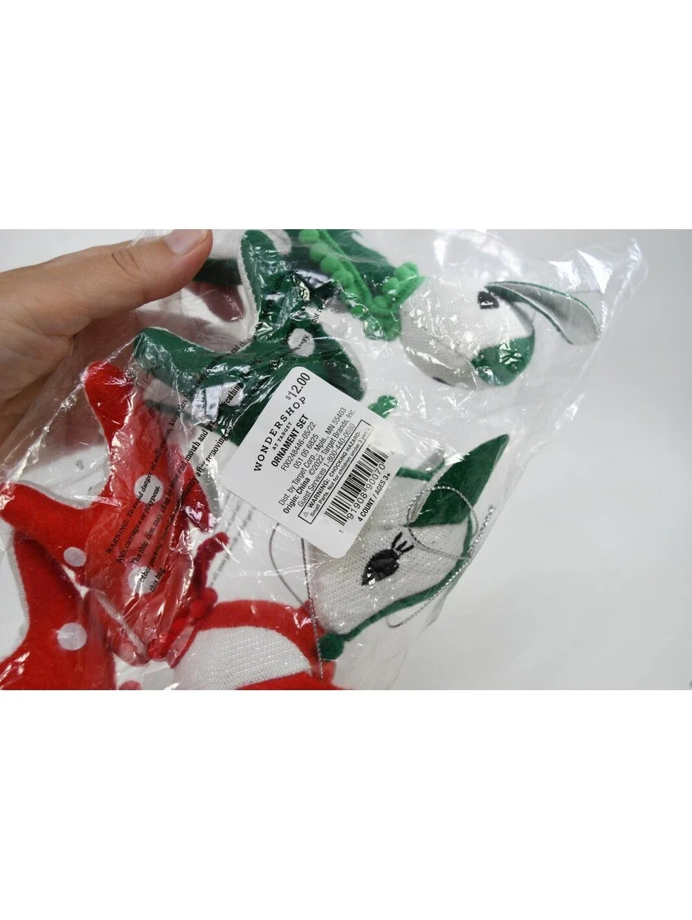 Wondershop Target Retro Vintage Deer Christmas Ornaments Reindeer Felt Red Green